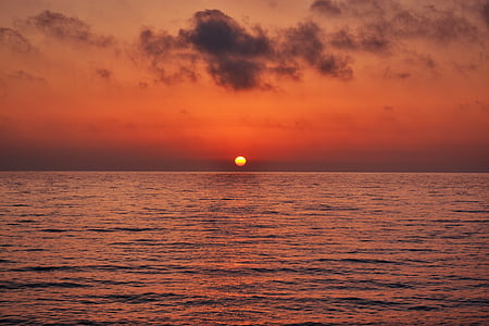 sunset above body of water thumbnail