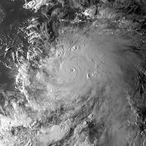 grayscale photo of typhoon eye thumbnail