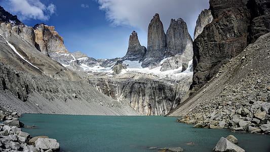 scenery of mountain and body of water thumbnail