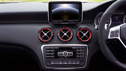 black 2-DIN vehicle had unit inside car thumbnail