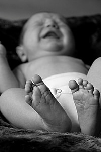 grayscaled photo of baby thumbnail
