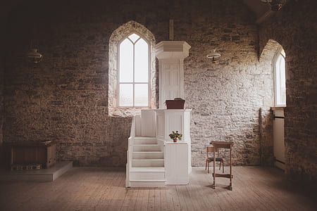 empty white wooden cabinet near window thumbnail