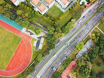 aerial view photography of road thumbnail