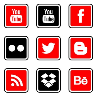 Social Media svg vector icon sets