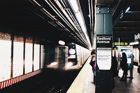 time lapse photography of Bedford Avenue train station thumbnail