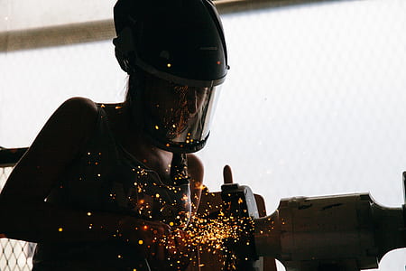 person using bench grinder thumbnail