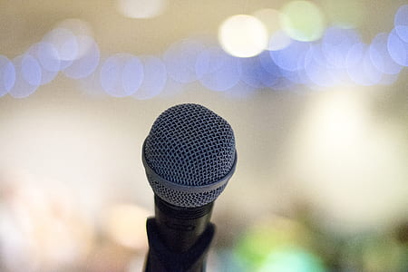 shallow focus photography of black microphone thumbnail
