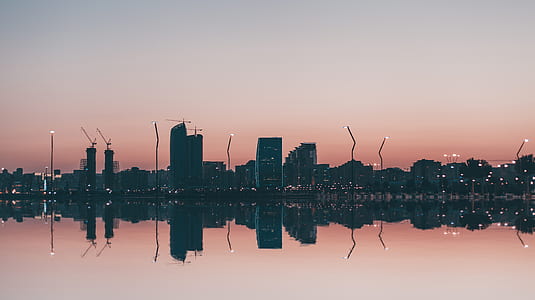 city, landscape, sky, lights thumbnail