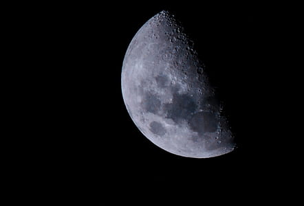 grayscale photography of half moon thumbnail