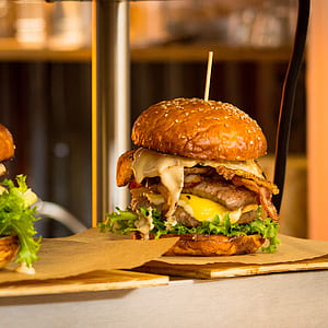 burger on top of paper thumbnail