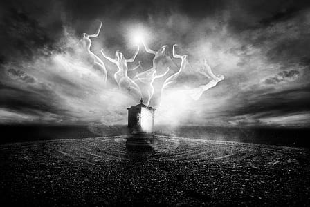 landscape, sky, sunset, art thumbnail
