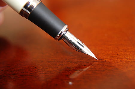 wood, desk, pen, table thumbnail
