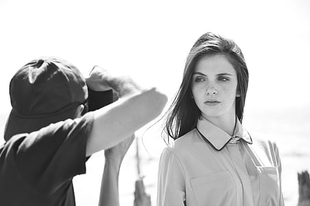 shallow focus photography of woman in white thumbnail