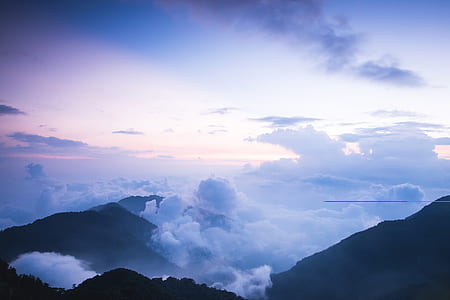 cloud covered mountain photo thumbnail