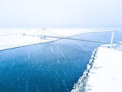 photo of cable bridge over body of water during daytime thumbnail