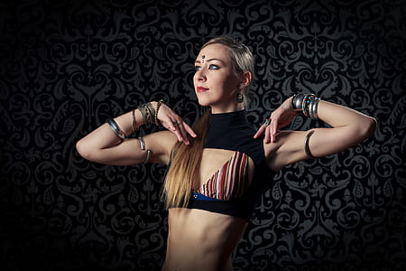woman in blue-red-and-white bra thumbnail