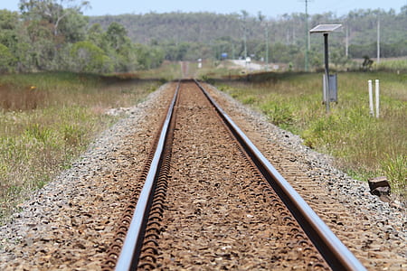 close-up photography of train railway thumbnail