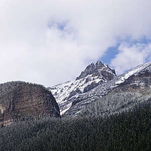 landscape photography of mountains and trees thumbnail