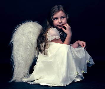 girl in white dress with angel wings thumbnail