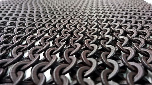 black chain area rug on white surface thumbnail