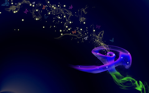 purple and green smoke digital wallpaper thumbnail