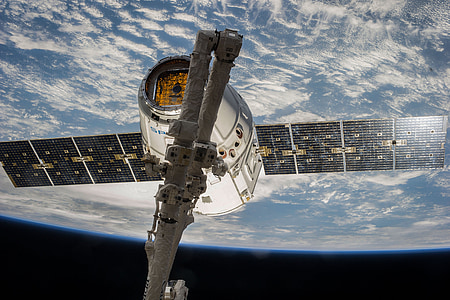 gray and black satellite in outer space thumbnail