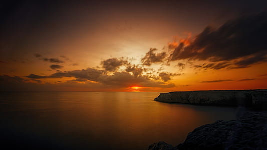 Scenic View of Ocean During Dusk thumbnail