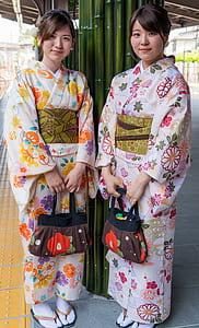 two women wearing kimono thumbnail