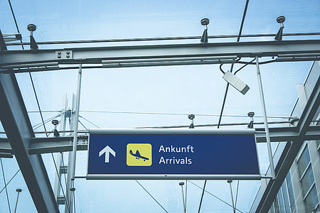 Ankunft Arrivals road signage during daytime thumbnail