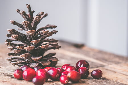Red Coffee Beans on Top of the Wooden Table thumbnail