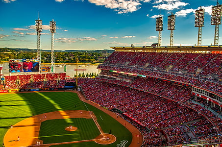 aerial photography of ballpark thumbnail