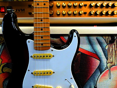 black and white electric guitar thumbnail