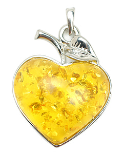 apple-shaped silver-colored pendant thumbnail
