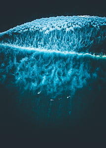 birds eye view of water waves thumbnail
