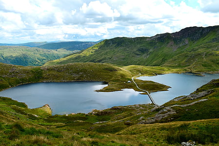 aerial photography of mountain covered with grass during daytime thumbnail