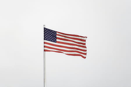 USA flag on pole thumbnail
