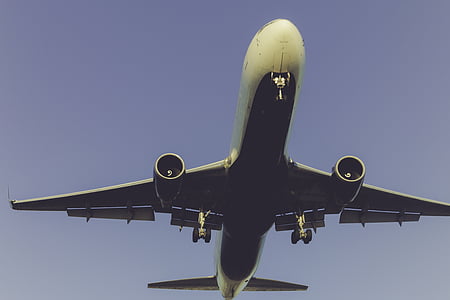 white and black airplane thumbnail