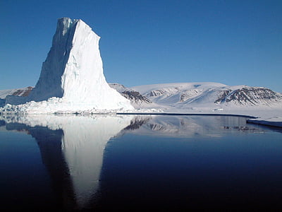 ice glacier near body of water thumbnail