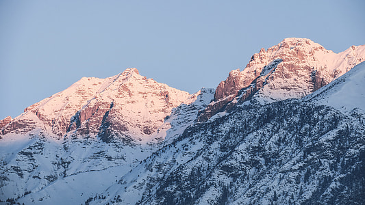 brown and white mountain under blue sky at daytime thumbnail