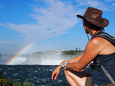 person sitting in front waterfalls thumbnail