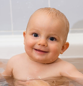 topless baby in water thumbnail
