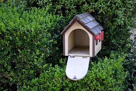 white and brown wooden mailbox outdoor thumbnail