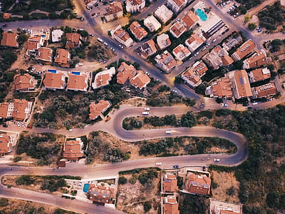 aerial photography of houses thumbnail