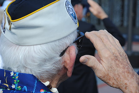 man saluting in selective focus photography thumbnail