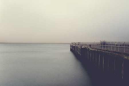 sepia photography of dock thumbnail