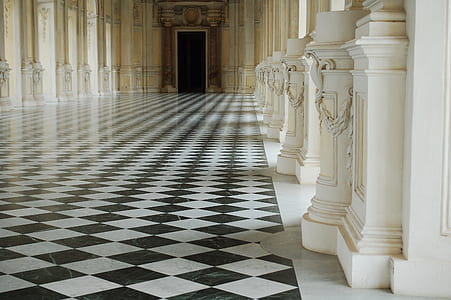 black and white check-tiled floor thumbnail