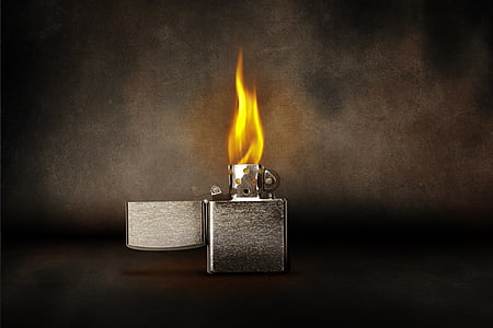 photo of lighted flip lighter thumbnail