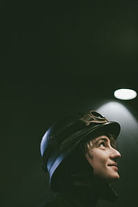 woman wearing combat helmet thumbnail