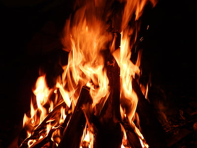 bonfire at night time thumbnail