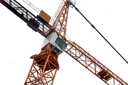 bottom view shot of yellow building crane thumbnail